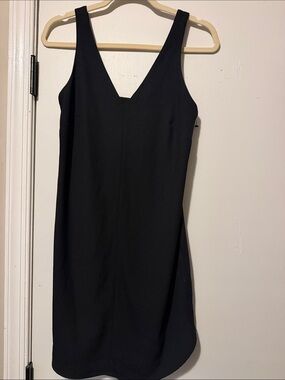 Banana Republic Black V-Neck Sleeveless Mini Dress